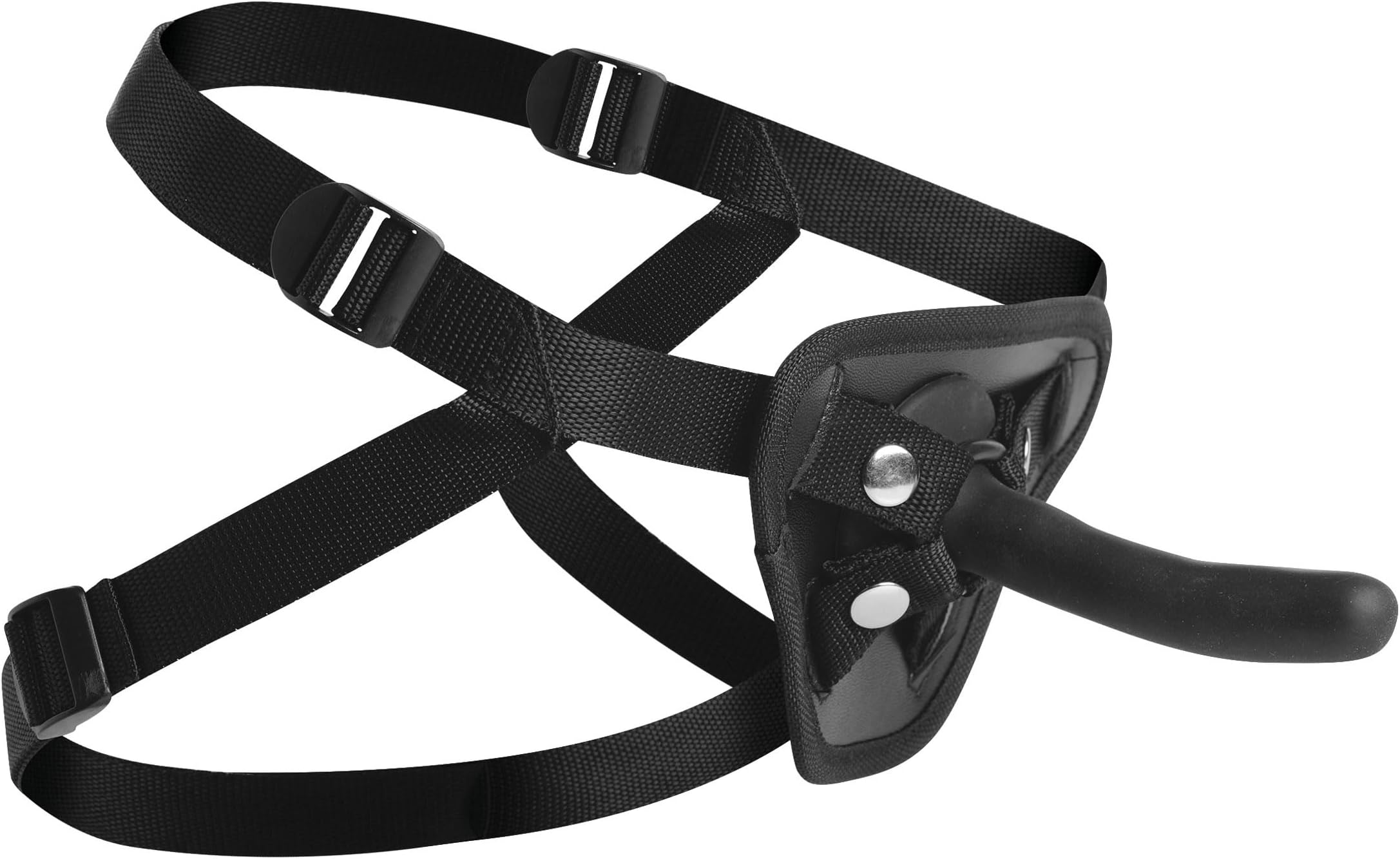 Strap U Pegged Strap On Harness with Dildo, Silicone Pegging Set with Adjustable Harness and Curved Design