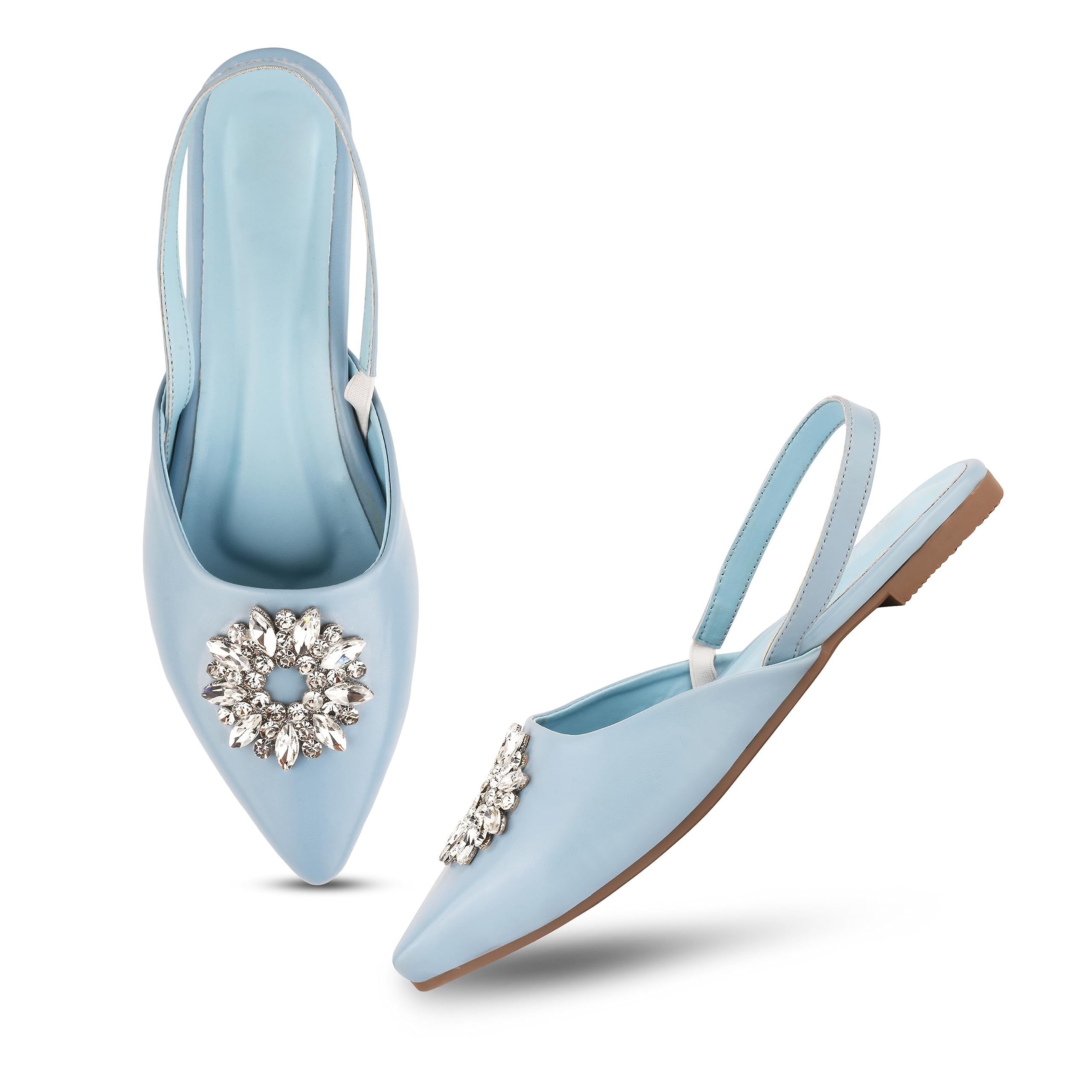 FROH FEET Women Fashion Trending Bellies Open-Back Solid Comfortable Sole'Fancy Flat Bellies Sandal For Womens & Girls-image-36