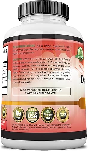 Miniatura 5 de NaturaLife Labs D-manosa orgánica 1300 mg con extracto de arándano 100 mg - 100 cápsulas veganas - Sin OMG, sin gluten, vegano