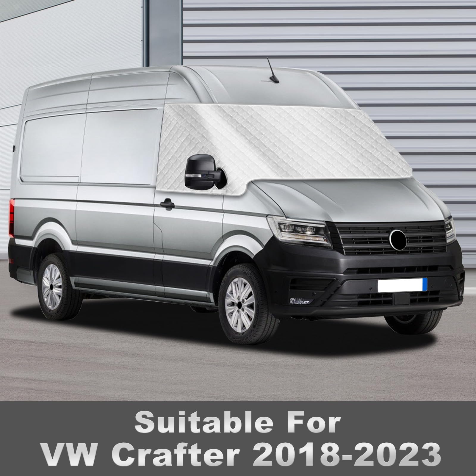 Tenda parasole per parabrezza per VW Crafter 2018-2023, parasole esterno riflettente a 5 strati, copertura protettiva anti-UV/antigelo/antighiaccio/antipolvere per VW Crafter 2018-2023