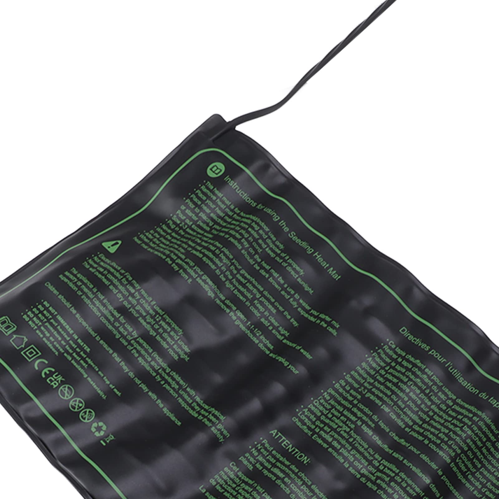 LEYT Tapis Chauffant pour Semis, Contrôleur de Thermostat 20 X 10 Pouces Coussin Chauffant pour Semis IP67 étanche pour Le Démarrage des Semences (Prise UE 220 à 240V)