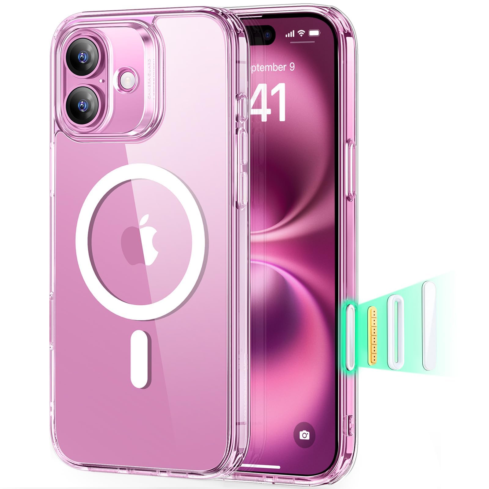 ESR Classic Hybrid for iPhone 16 Plus Case, Clear