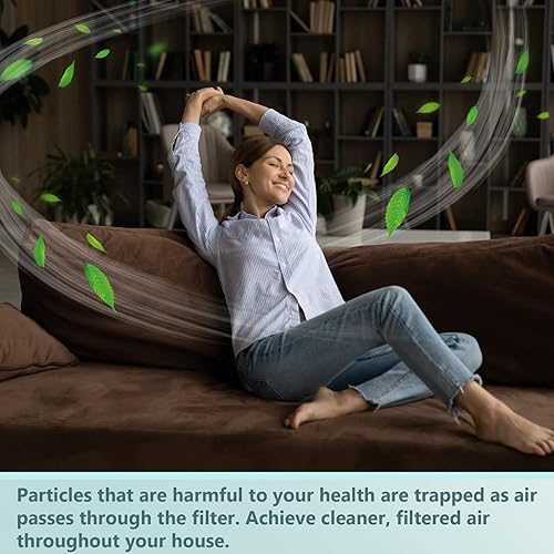 Miniatura 5 de Tudomro 2 rollos de filtro de aire de 12 x 90 x 0.5 pulgadas, filtros de ventilación para aire acondicionado, filtros de registro de ventilación,