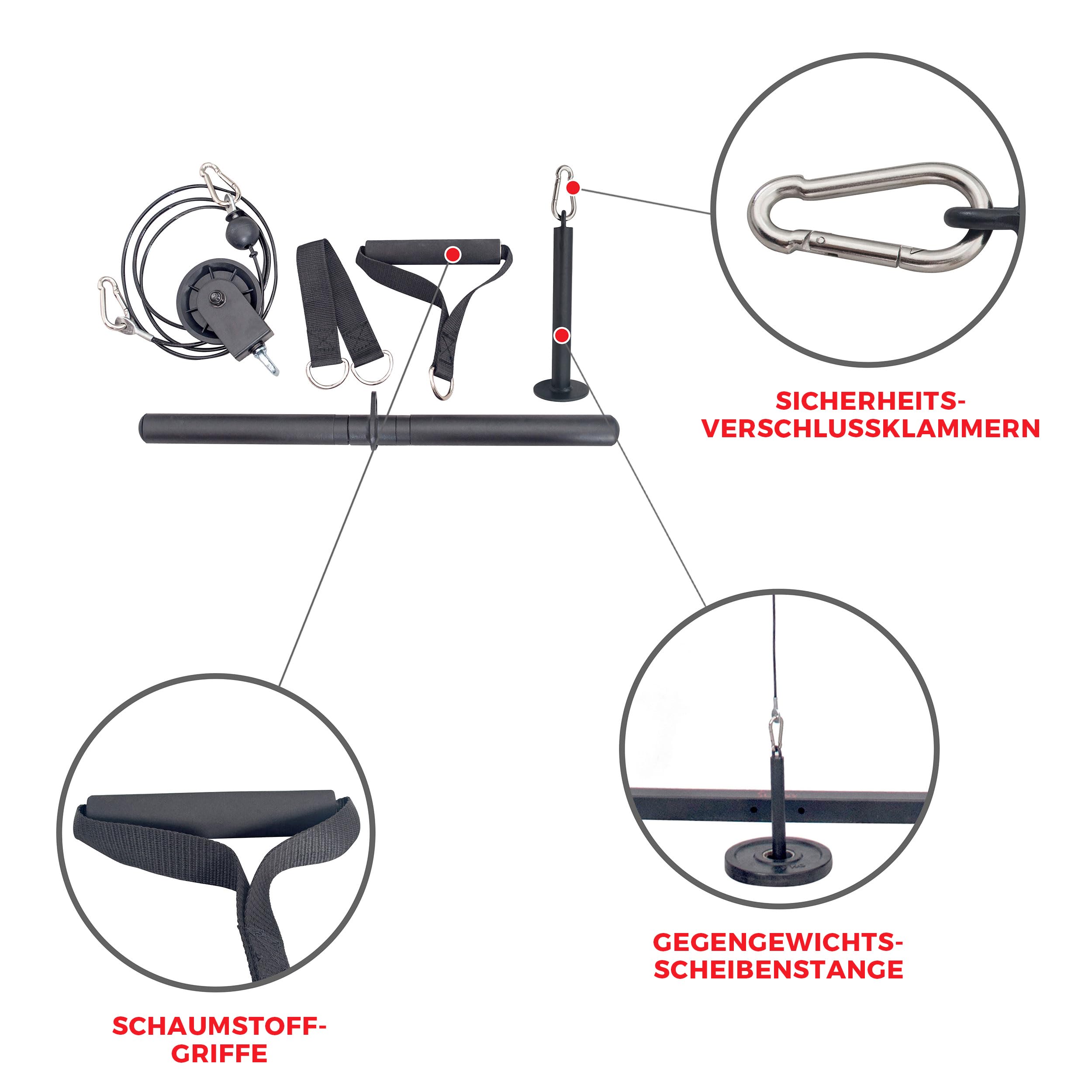 Sunny Health & Fitness Power-Cage-Zubehör fürs Heimtraining | Power-Rack-Zubehör, Krafttraining, Vielseitiges Training, Sicherer Halt, Einfache Montage, Home-Gym Compatible
