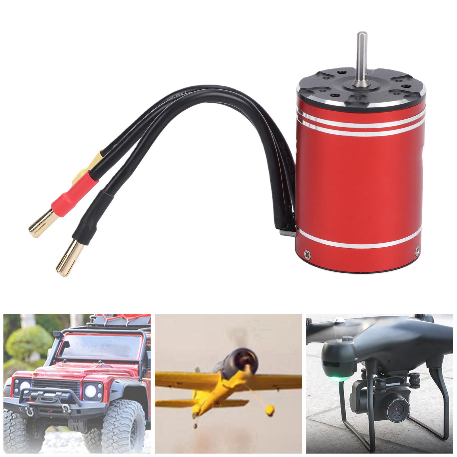 Motor sin Escobillas 5600KV Diseño Impermeable de Alta Velocidad para Coches RC, Camiones, Barcos, Aleación de Aluminio