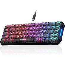 DarkBeacon Blade68 Wired Mechanical Keyboard 65%, Silent Switches, Quiet Typing, Hot Swappable, Gasket Structure, N-Key Rollover, 8000Hz, RGB Backlit, Campact Gaming Keyboard for PC Win/Mac