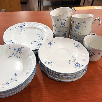 NIKKO VILLEROY & BOCH edel blue 大皿11枚 vintage】NIKKO×VILLEROY&BOCH エーデルブルーメ リムプレート