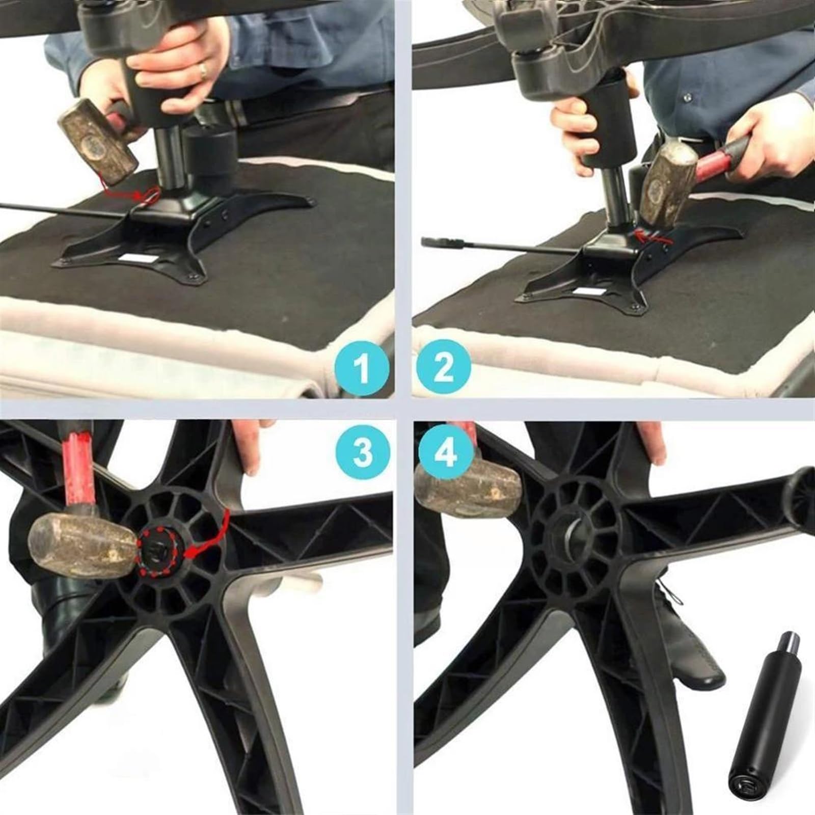 Dritto Elevazione a Gas Heavy Duty Regolabile Asta Sedile Cilindro Supporto Home Office Asta Sedile di Ricambio pistone Sedia Ufficio(B)