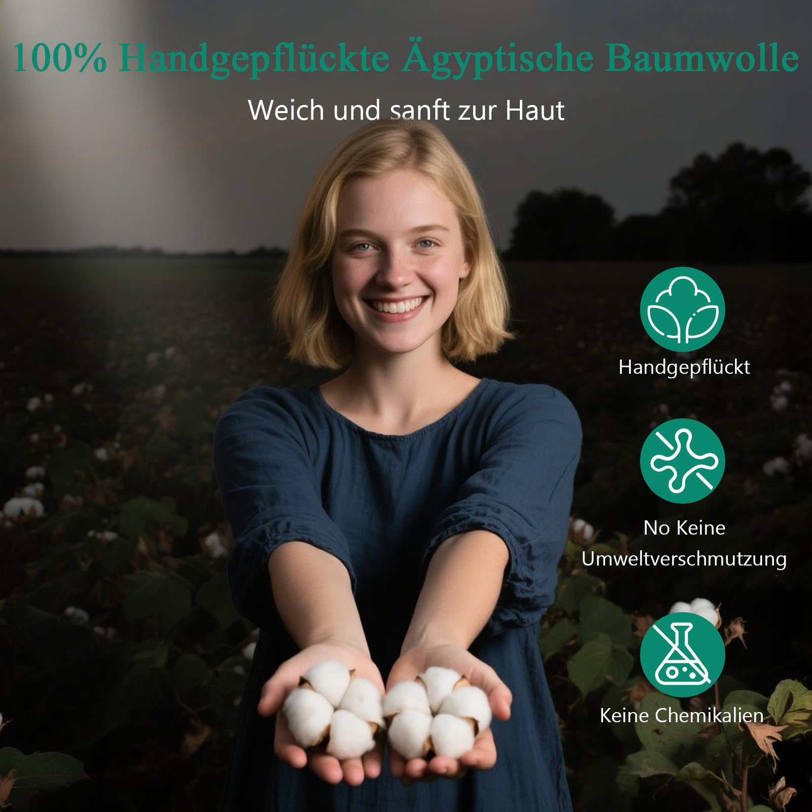 APSMILE Daunendecke 135x200 Ganzjahres Bettdecke 135x200 Hohe Flauschigkeit Gänsedaunen und Federn, 100% Ägyptische Baumwolle, Allergiker Natur Duvet RDS Zertifiziert für Tierwoh