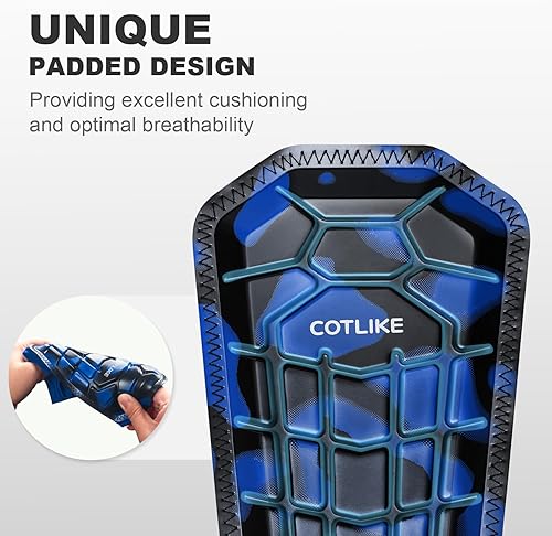 Miniatura 10 de Espinilleras de fútbol para niños y jóvenes, espinilleras para niños, niñas, adultos, hombres y mujeres, equipo de fútbol protector para niños de 2