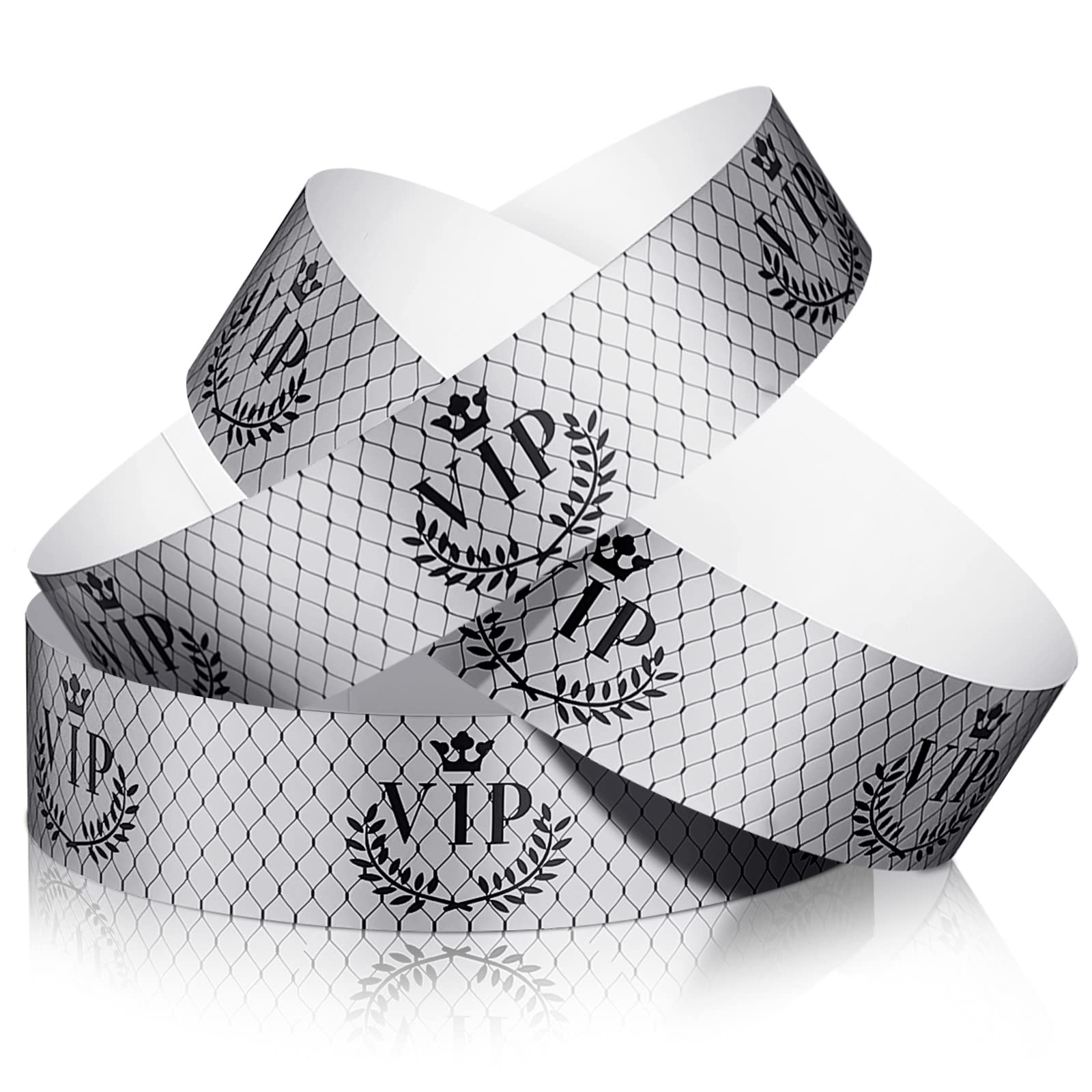 Jadive 500 Pieces Paper Wristbands VIP Plastic Waterproof Party Identification Wristbands Party Bracelets for Events Amusement Parks, Club, Concerts,