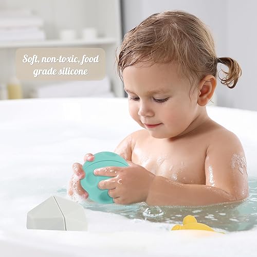 Miniatura 6 de Paquete de 4 juguetes sensoriales de esferas de silicona, bolas sensoriales de silicona para bebés niños y niñas