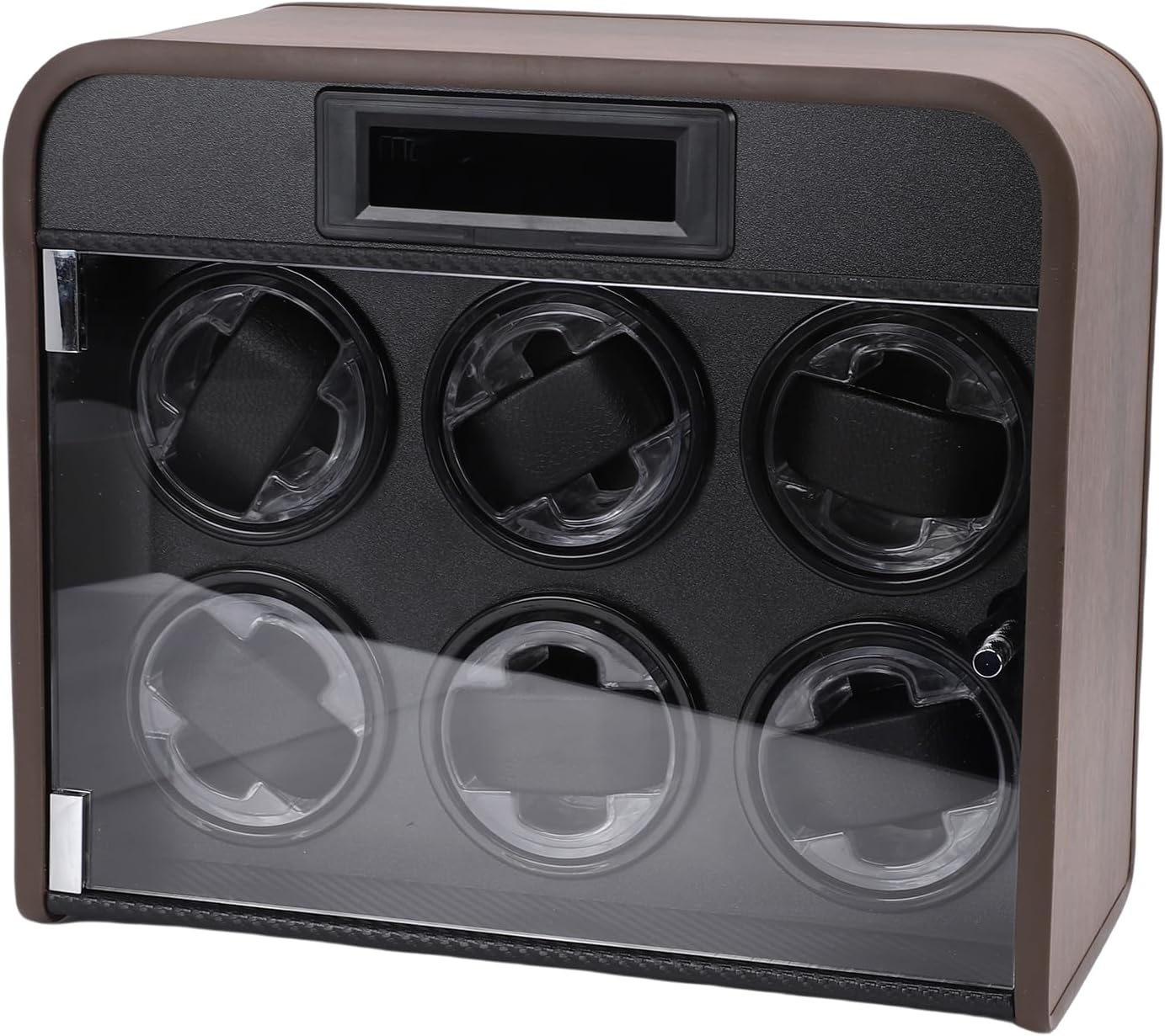 Watch Winder, Smartphone Controlled Winder, LED Light with Noise Cancellation, Ideal for Automatic Mechanical Watches, Wooden Watch Box