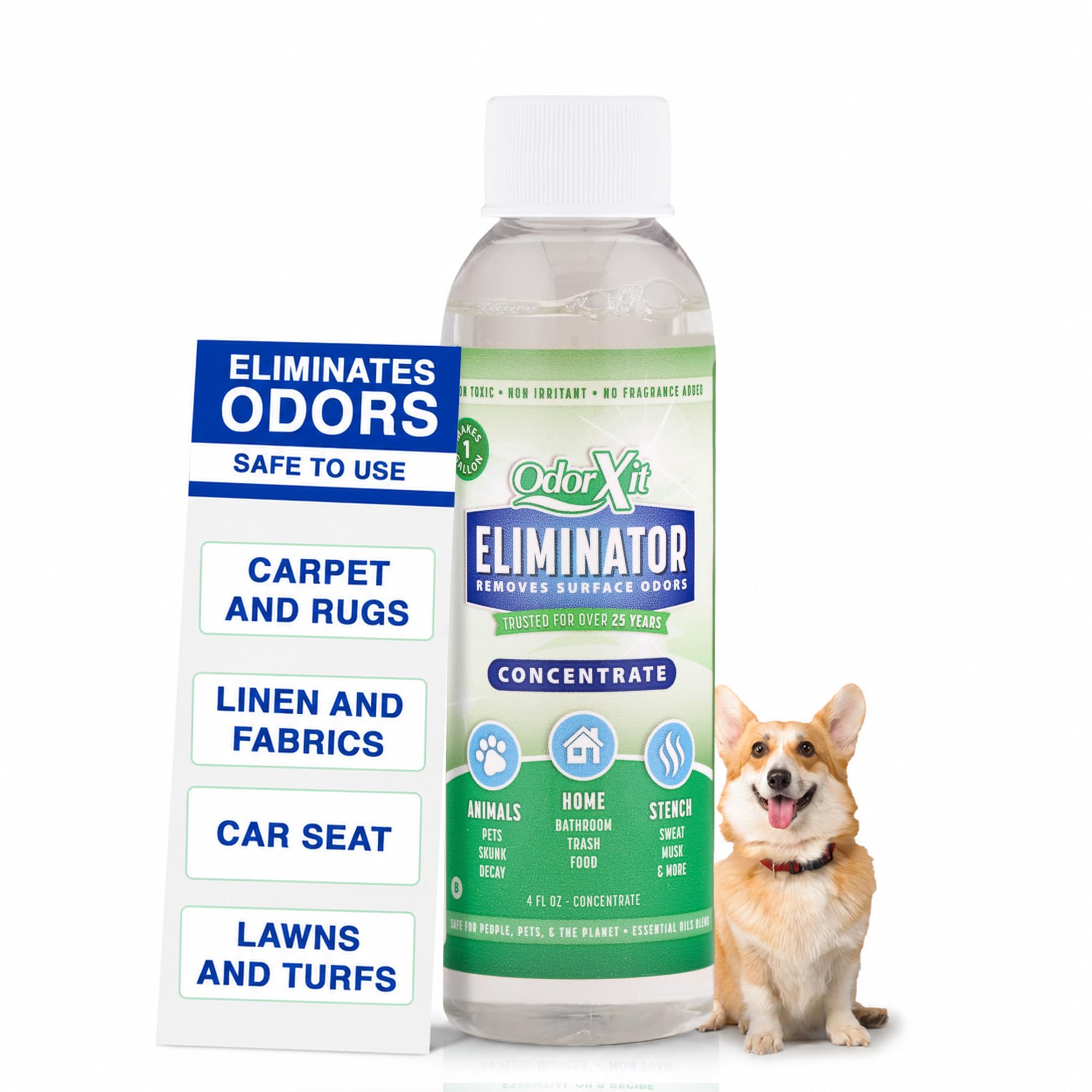 OdorXit Eliminatore, versatile eliminatore naturale di odori per animali domestici e esterni, per rimuovere l'odore di cacca e urina per cani e gatti, odore da cortile o qualsiasi odore forte,