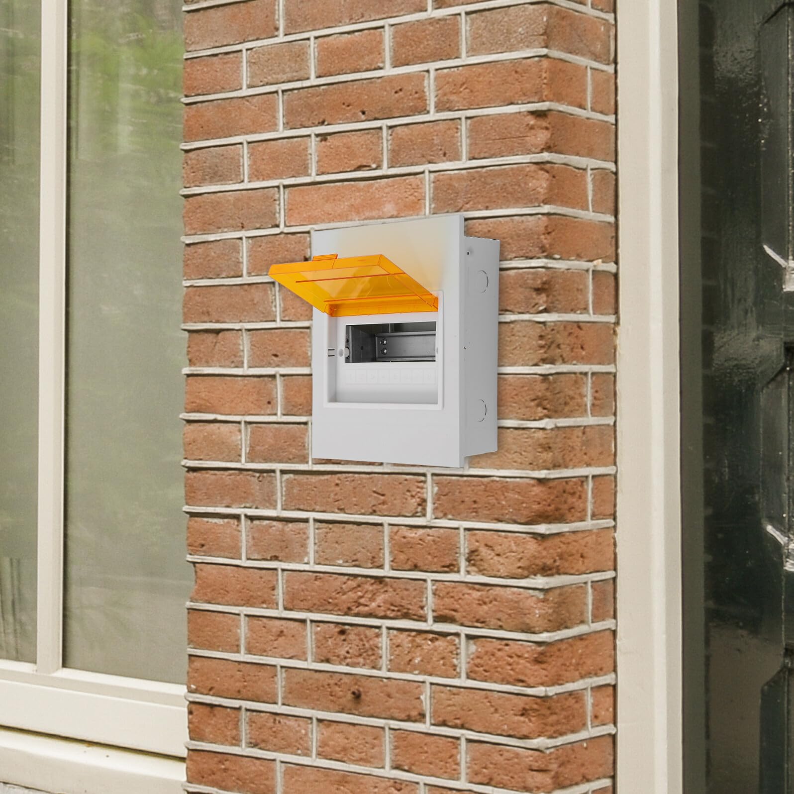 8-fach Sicherungskasten mit Sichtfenster und Eisengehäuse für Innenraum