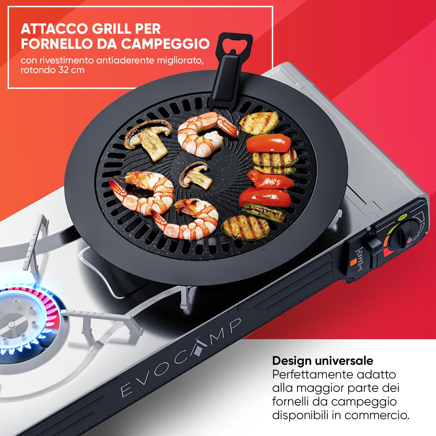 Piastra Antiaderente Per Barbecue A Gas, In Alluminio, Dimensioni 450x240 Mm, Per Fornello Da Campeggio, Resistente E Facile Da Pulire