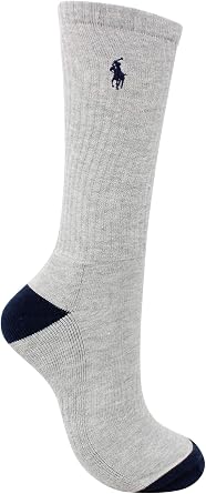 POLO RALPH LAUREN mens Athletic Performance Cotton Ankle Socks - 6 Pair Pack - Moisture Wicking Mesh