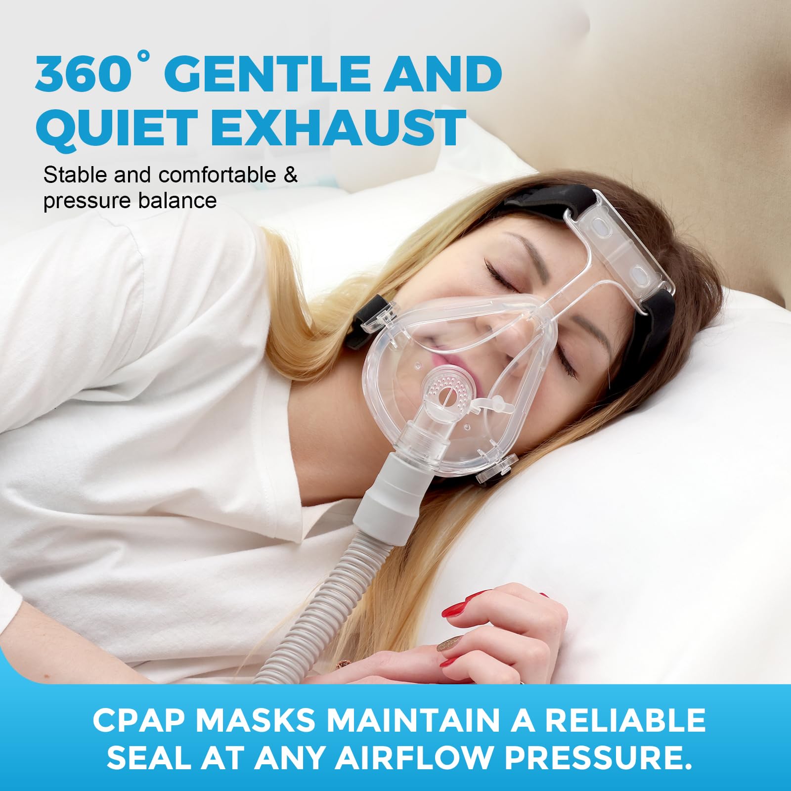 CPAP Masks Full Face — CPAP Replacement Accessories Covers Nose and