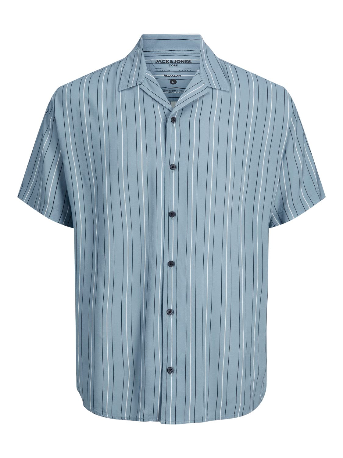 Jack & Jones Jcochain Reggie Stripe Resort-Camiseta de Manga Corta, Diseño de Rayas Camisa para Hombre