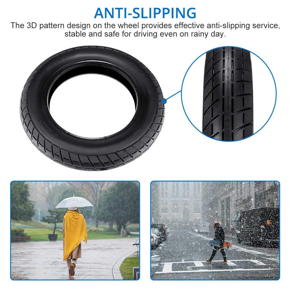Rueda de Repuesto de neumático de Scooter Delantero/Trasero de 10 Pulgadas para M365 de 8,5 Pulgadas,neumático Exterior de Goma de Scooter eléctrico para M365 Pro