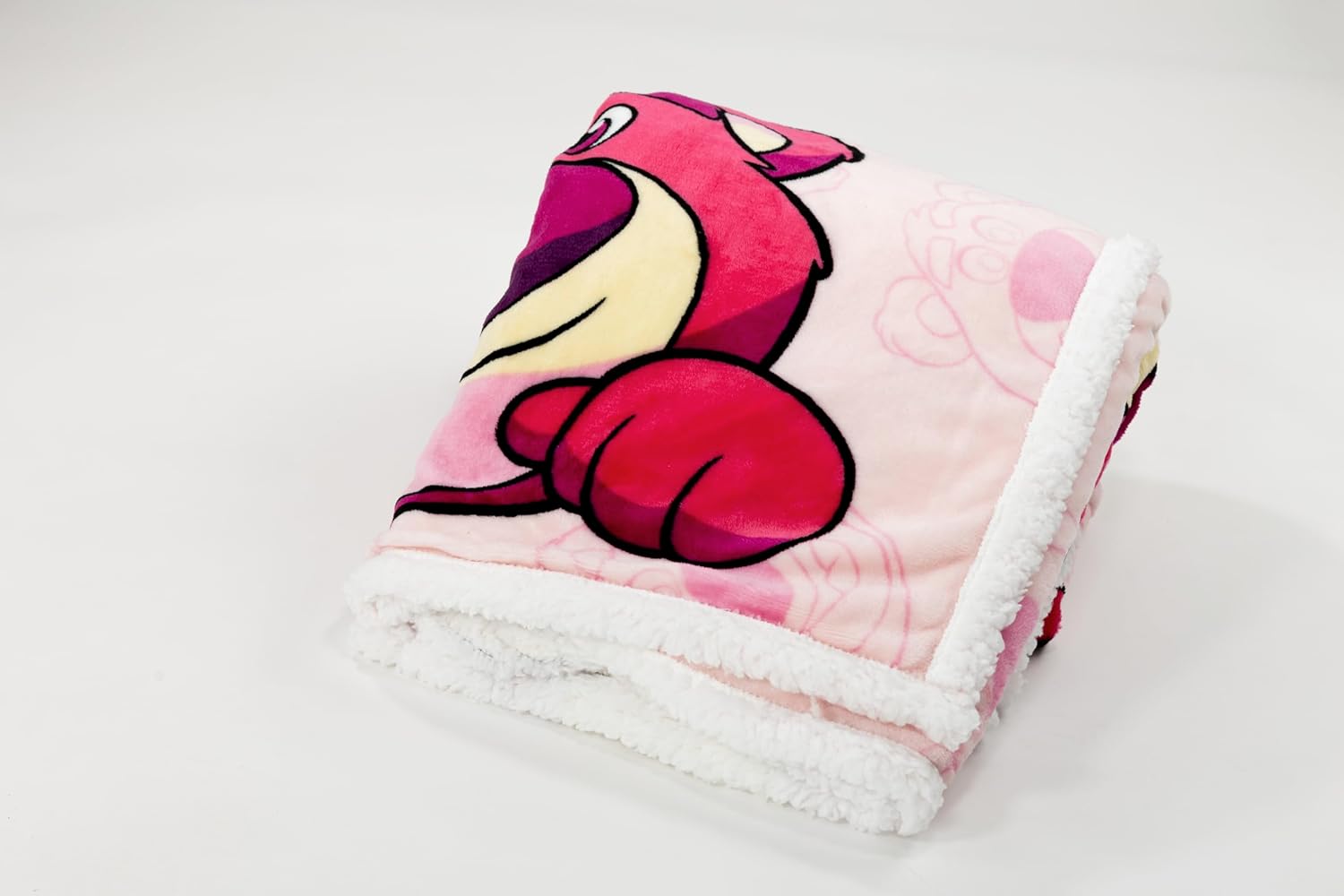 Sherpa and Coral Blanket with the image of Lotso Toys Story Size 130 x 170 cm