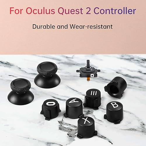 Miniatura 4 de VRbrother Metal Left and Right Controller Replacement Keyboard, Mushroom Caps, ABXY Buttons Return Key Function Key, Analog Joystick Replacement