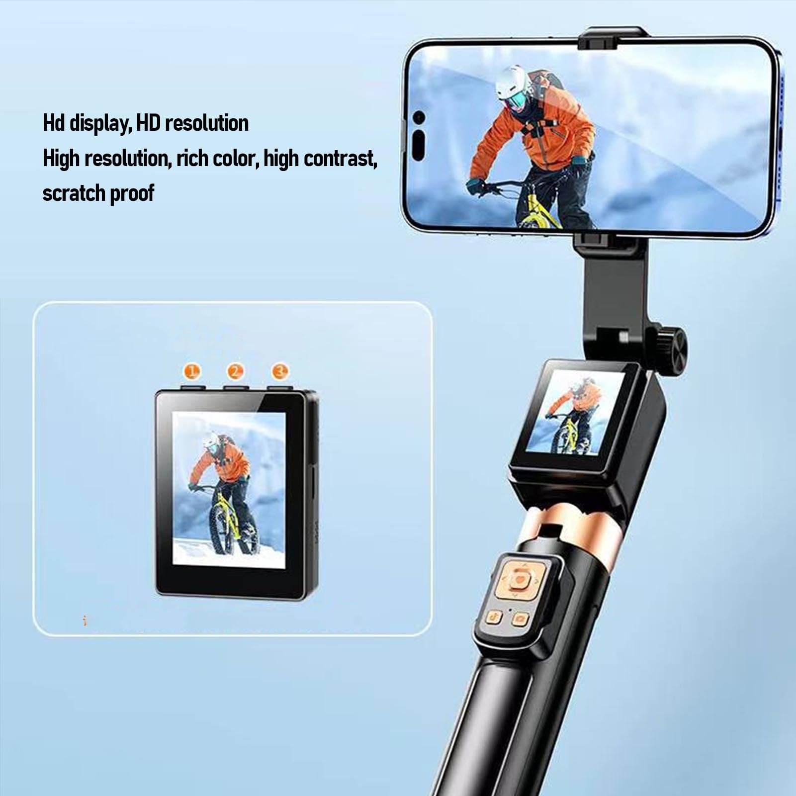Przenośny kijek do selfie, wysuwany statyw na telefon z funkcją obrotu o 360° i ochroną przed wstrząsami, uniwersalny statyw na telefon komórkowy z pilotem do transmisji na żywo