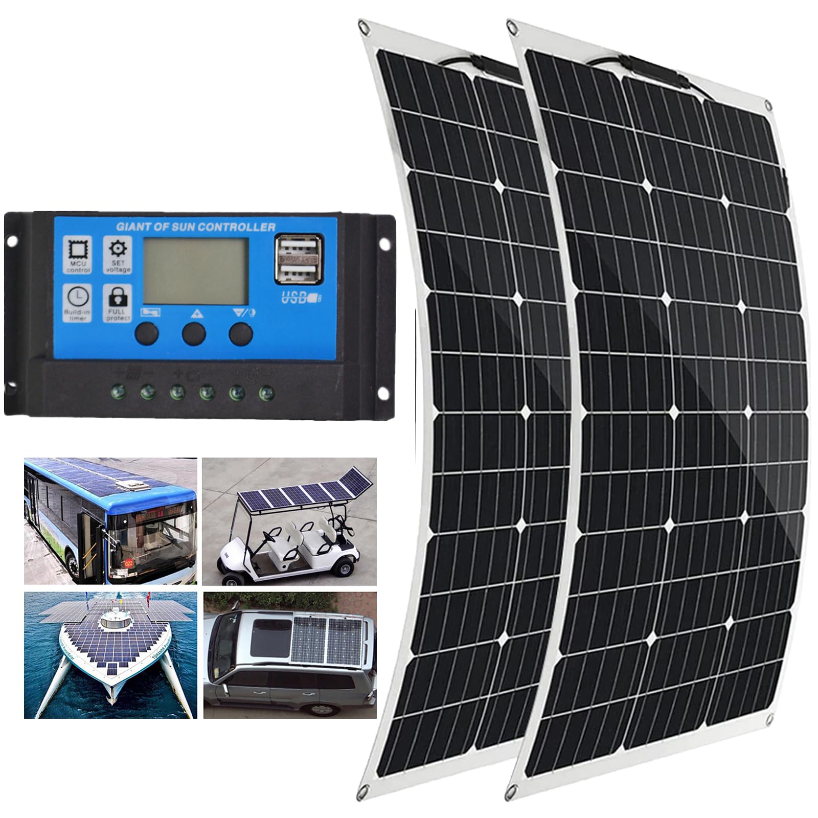 Panneaux solaires extérieurs 300W pour l'escapade en camping-car