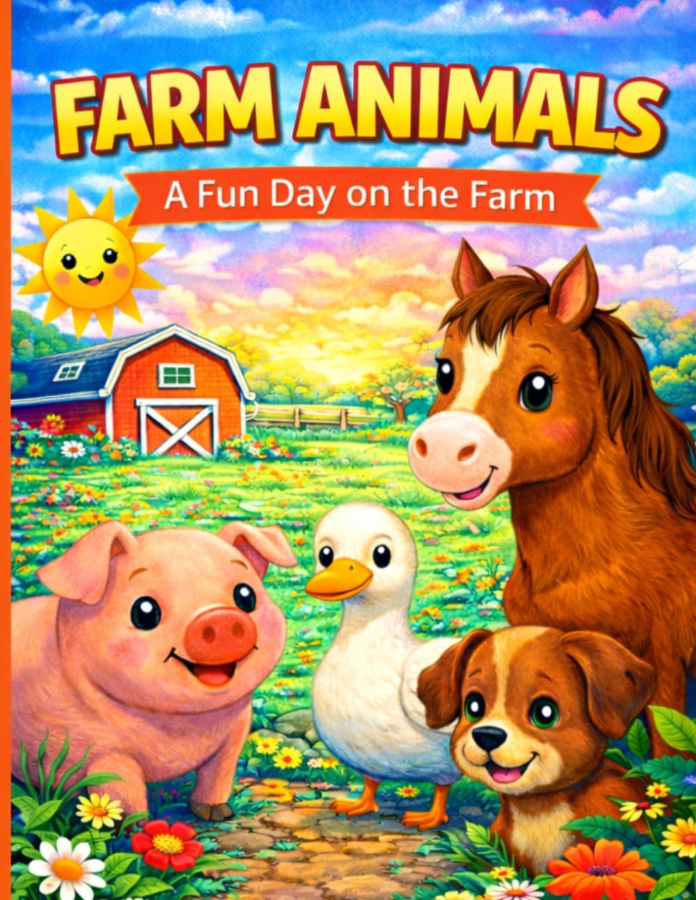 Farm Animals for Kids Ages 2-5: A Fun Picture Book to Learn Animal Names and Sounds on the Farm