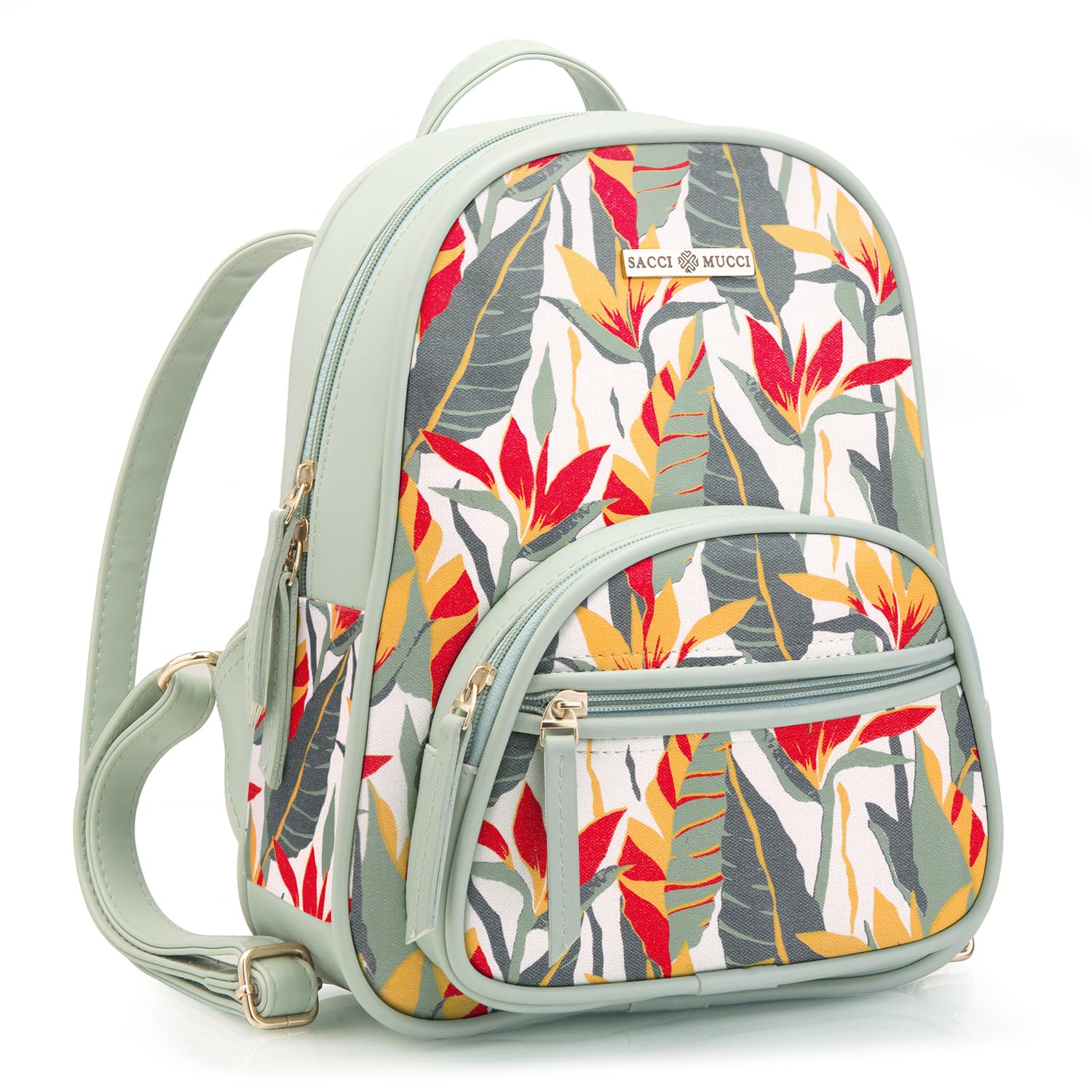 sacci mucci Women's Stylish Mini Backpack for Girls | Women's Fashion Backpack - Exotic Jungle-picture-38