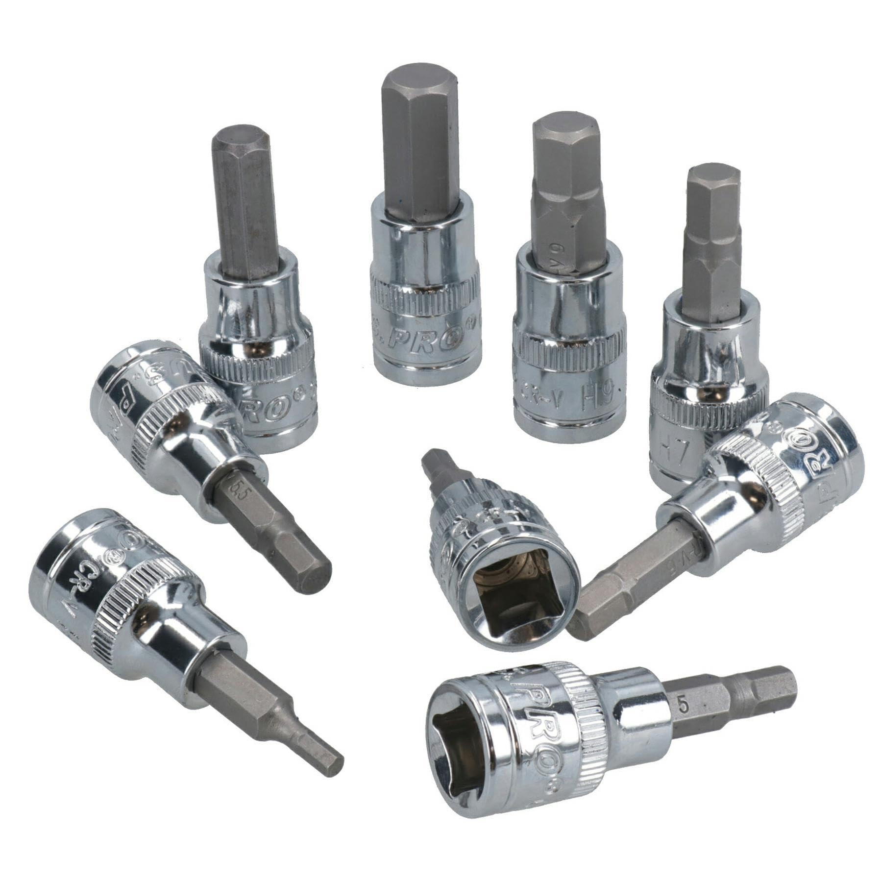 Allen sześciokątny i tamper torx i klucz do gry Star oprawki lampy 3/8" H2 - H10 T10 - T55