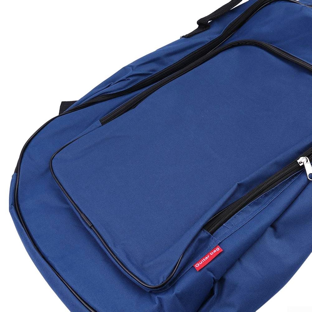 Custodia imbottita per chitarre acustiche e classiche da 104 cm, in nylon Oxford resistente all'acqua, con imbottitura spessa e fodera morbida, compatibile (blu)