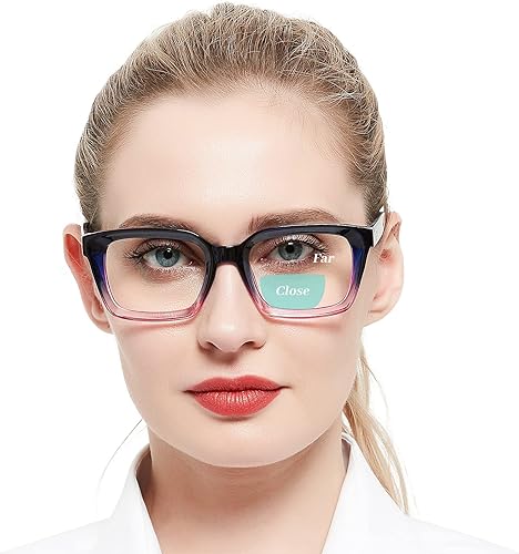 OCCI CHIARI Gafas de lectura retro bifocales tramposos montura completa clásica cuadrada grande marco transparente 2.5x OCCI CHIARI Gafas de lectura retro bifocales tramposos montura completa clásica cuadrada grande marco transparente 2.5x