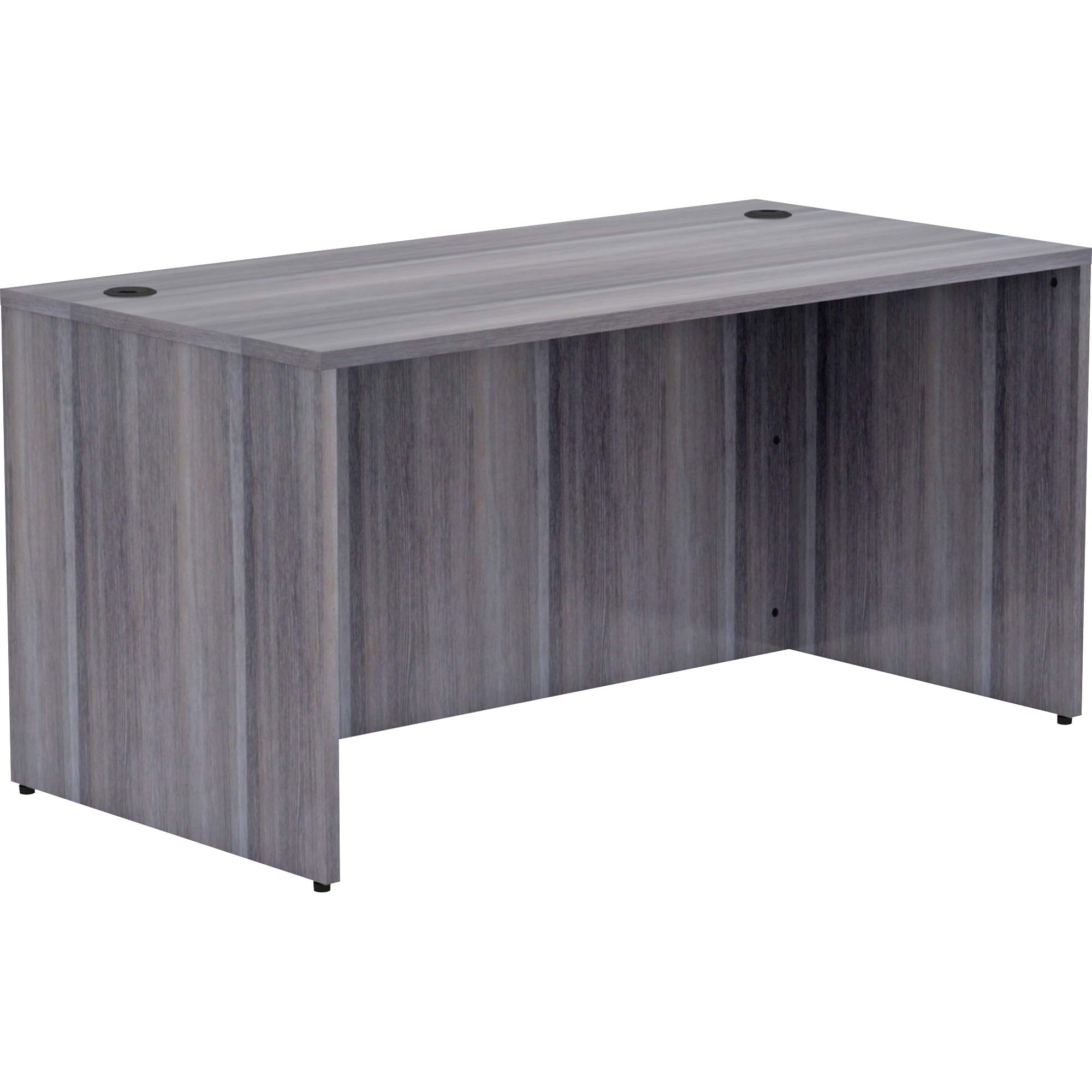 Lorell, LLR69547, Weathered Charcoal Laminate Desking Desk Shell, 1 Each