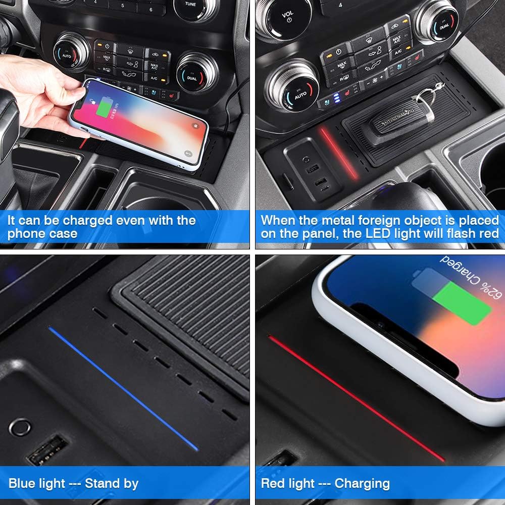 Crаzу Clеаrаnсе FIILINES Compatible with Ford F-150 2015-2020 Wireless Car Charger 15W Faster Charging with USB Port Wireless Smart Phone Charging Pad (Not for 2020 Ford F-150 XLT F250 F350) Flаѕh Sаlе Buу 1 gеt 1 FIILINES Compatible with Ford F-150 2015-2020 Wireless Car Charger 15W Faster Charging with USB Port Wireless Smart Phone Charging Pad (Not for 2020 Ford F-150 XLT F250 F350)