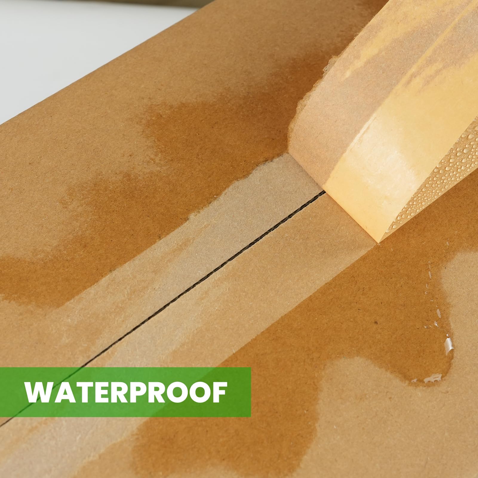 ADHES Marrón Cinta de embalaje de papel kraft 48 rollos de 50 mm x 40 m | Cinta Adhesiva Para Paquetes Y Cajas Cinta de embalaje para paquetes