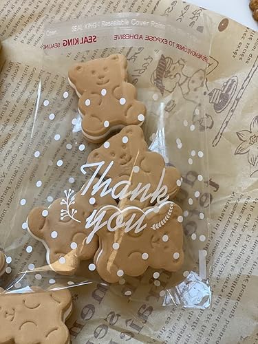 Miniatura 9 de 200 bolsas transparentes de 4 x 4 pulgadas, bolsa de plástico OPP para fiestas, panadería, dulces, jabón, galletas (lunares, 4 x 4)