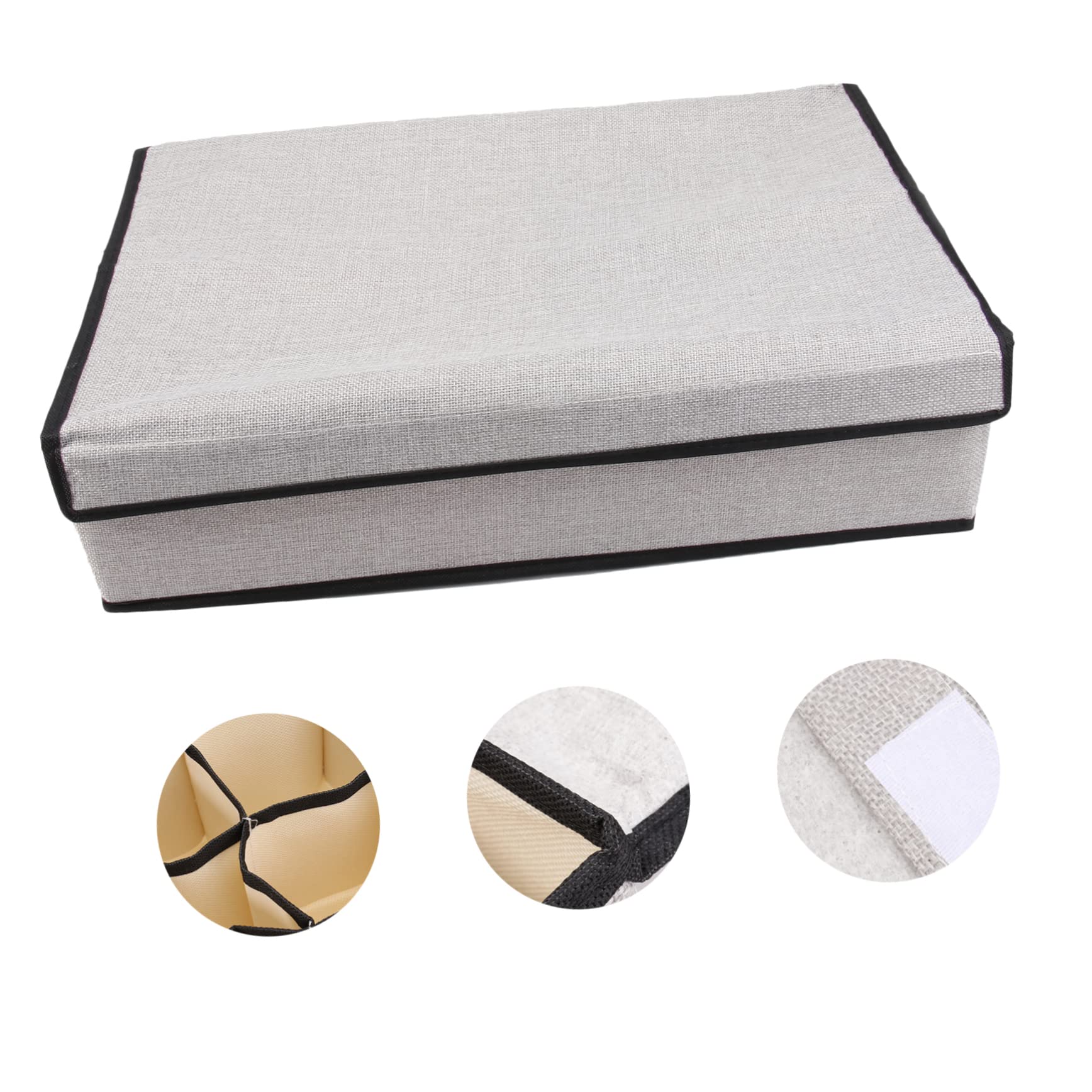 DOITOOL Caja Organizadora Multifuncional De Compartimentos Para Ropa Interior Calcetines y Sujetadores Con Tapa Para Armarios