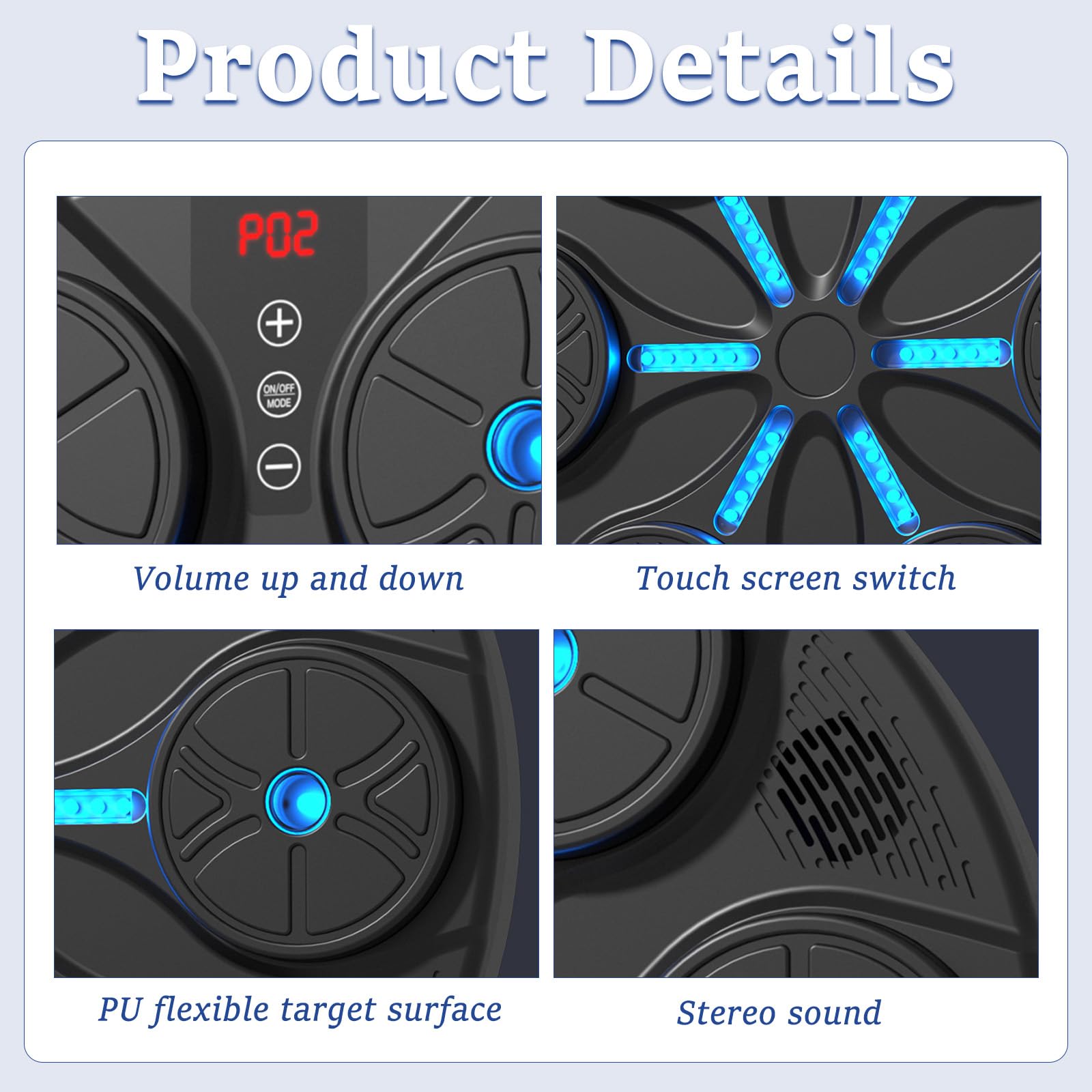 Music Boxing Machine Adulte - 9 Modes de Vitesse, Machine à Boxe Musicale avec Gants de Boxe - Comptage Intelligent et Bluetooth Musicboxing, Boxe Mural Musique Intelligent
