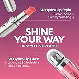 Kiko Milano 3D Hydra Lip Gloss – High Shine, Hydrating, Plumping, Non-Sticky, Moisturizing Lip Makeup – 32 Pearly Natural Rose – 6.5ml