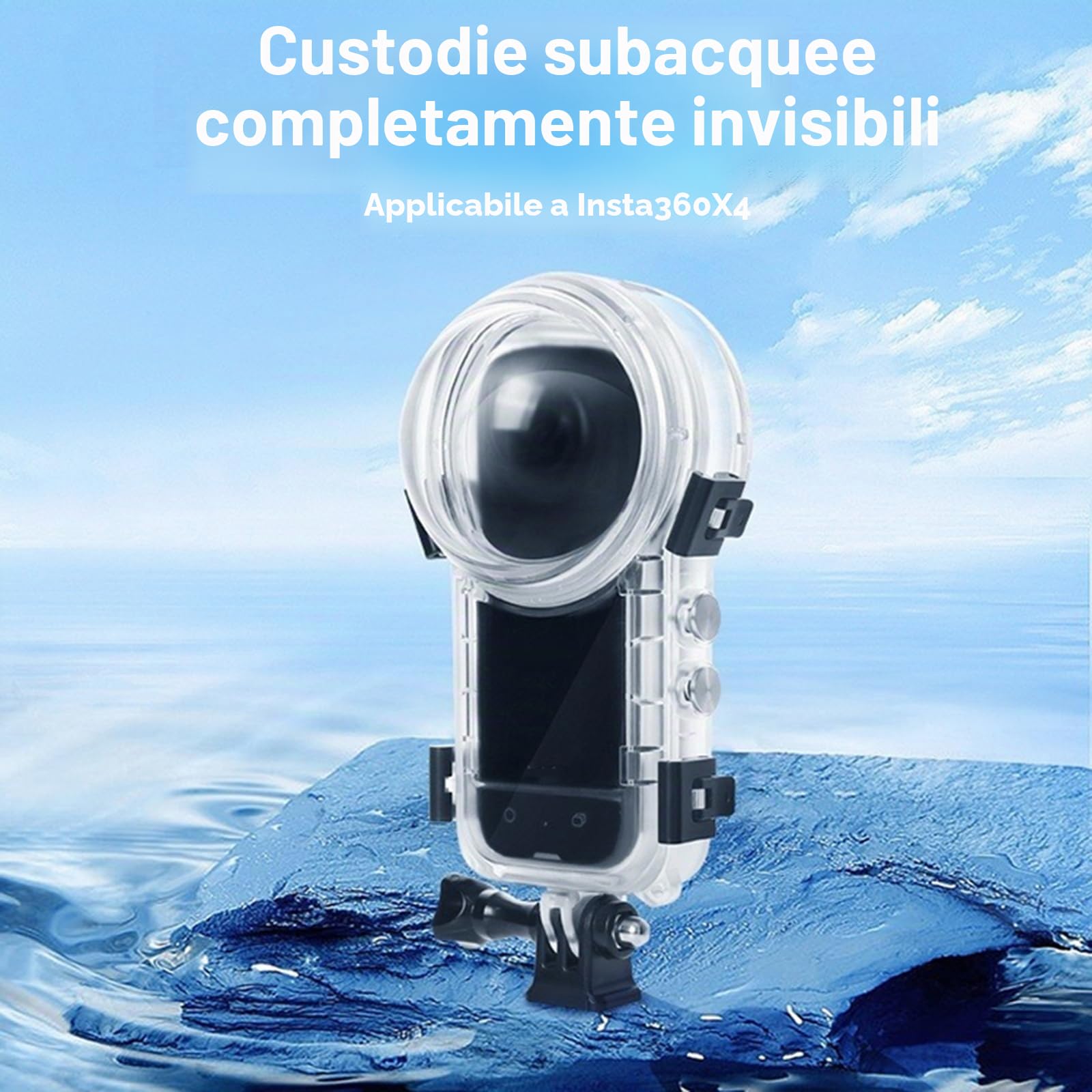 Custodia Protettiva per Fotocamera Subacquea inste 360 X4, Impermeabile Fino a 50m, Per Fotocamera Panoramica MODJUEGO