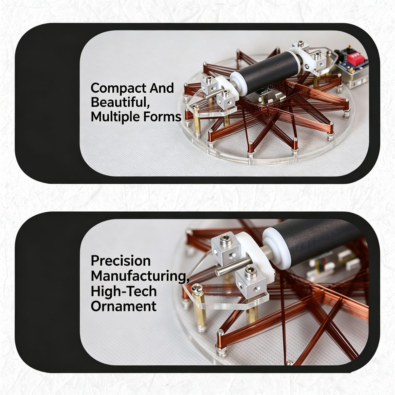 Metal Star Coil Motor, Hall Brushless Motor, High Speed Bearing Science Physics Experiment Model, Type-C Powered, 2000-5000 obr./min, do nauczania fizyki, narzędzie edukacyjne