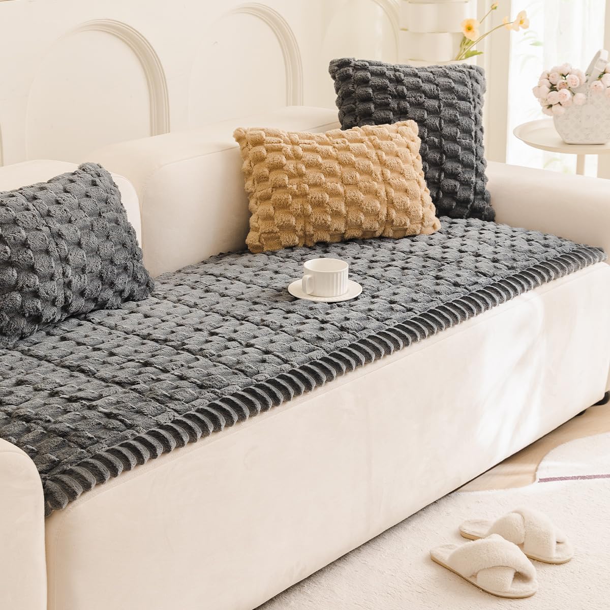 Plush Pet Sofa Covers for Dogs Washable Couch Protector for Cushion, Dog Friendly Furniture Covers Protector - Image 8