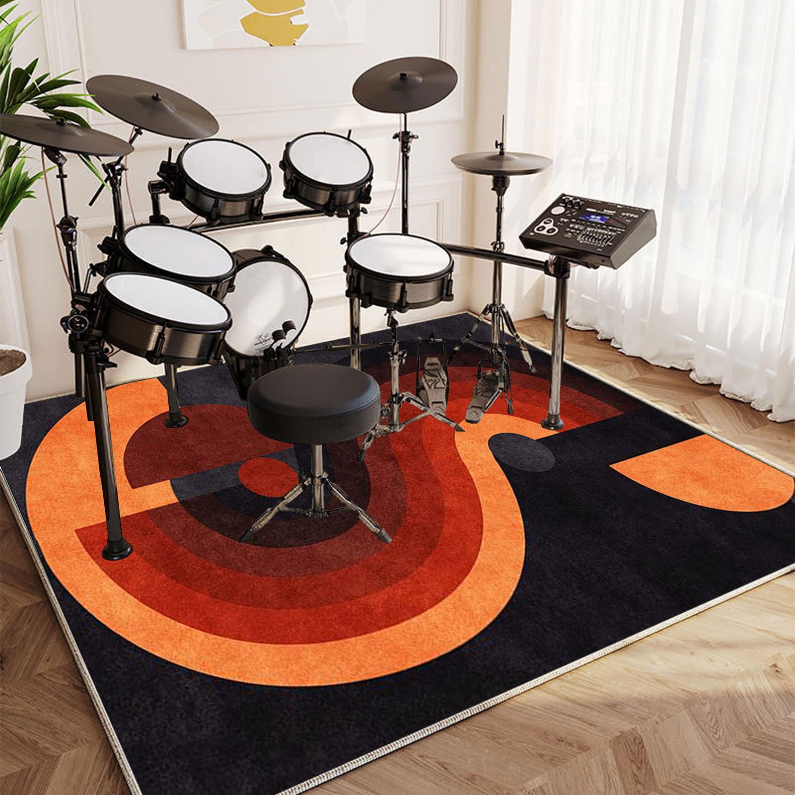 Tappetino Per Batteria Antiscivolo - 120x80 Cm, Assorbimento Urto E Rumore Per Studio E Casa - Foto 10