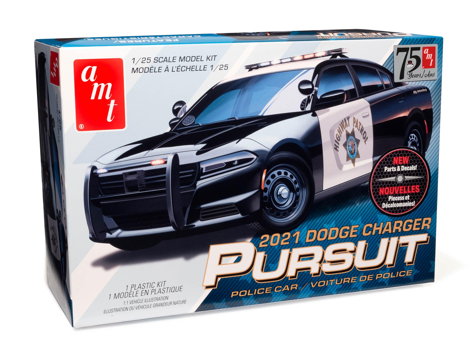 AMT 2021 Dodge Charger Police Pursuit 1:25 Scale Model Kits
