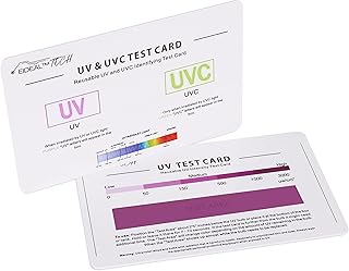 EIDEAL™ | UV & UVC Test Card & UV Intensity Test Card | 3-in-1 UV Test Card | UVA & UVC Light Identifying Card | UV Bulb & LED Intensity Reading Card | UV Dosage Indicator Card | UVB Tester