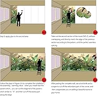 Vista 10 de Papel pintado 3D visual de otoño de bosque caducifolio, escena natural brumosa, hermoso mural decorativo grande para dormitorio