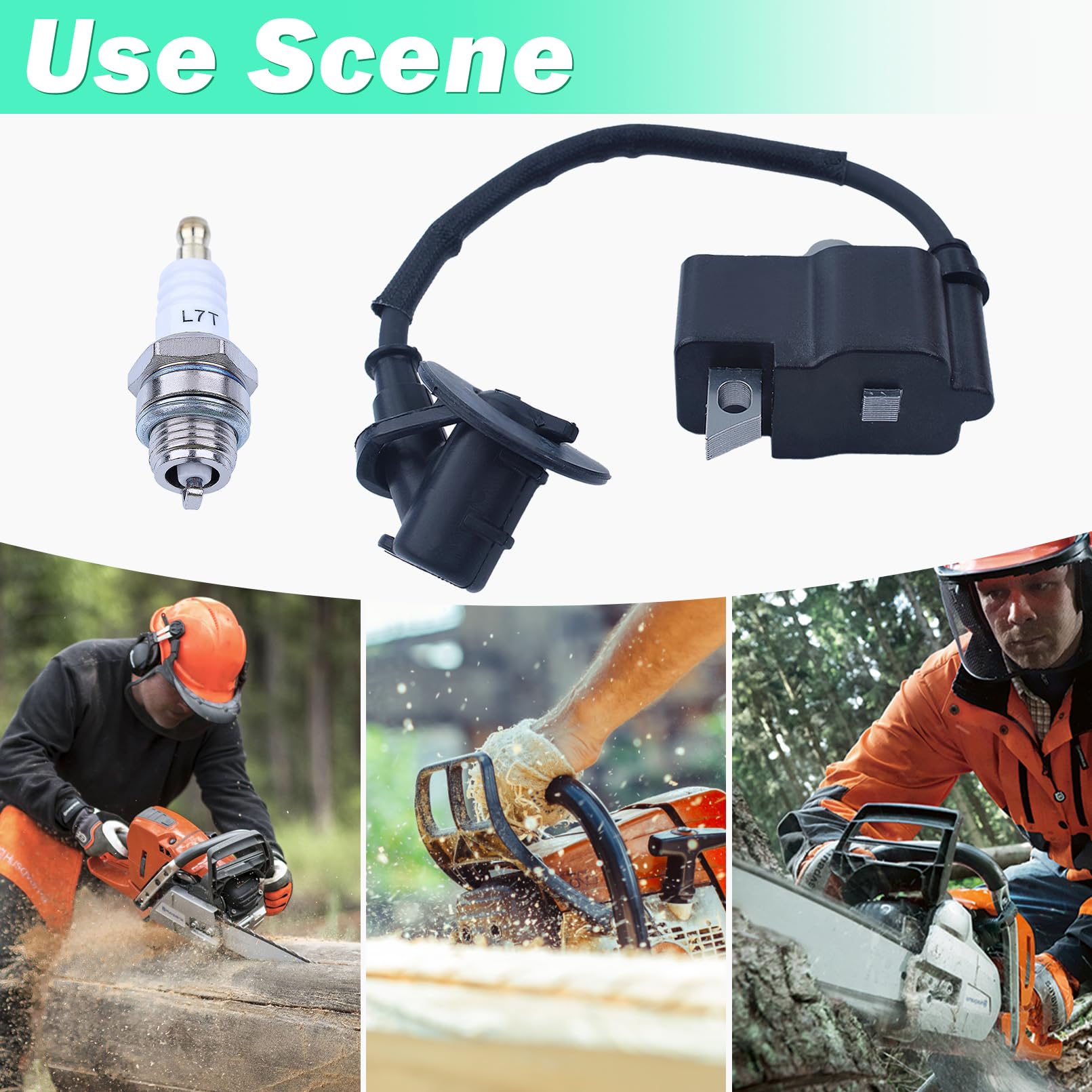 Adefol Modulo bobina di accensione per Stihl MS181 MS211 MS211C MS171 serie ricambi con candela 1139 400 1307