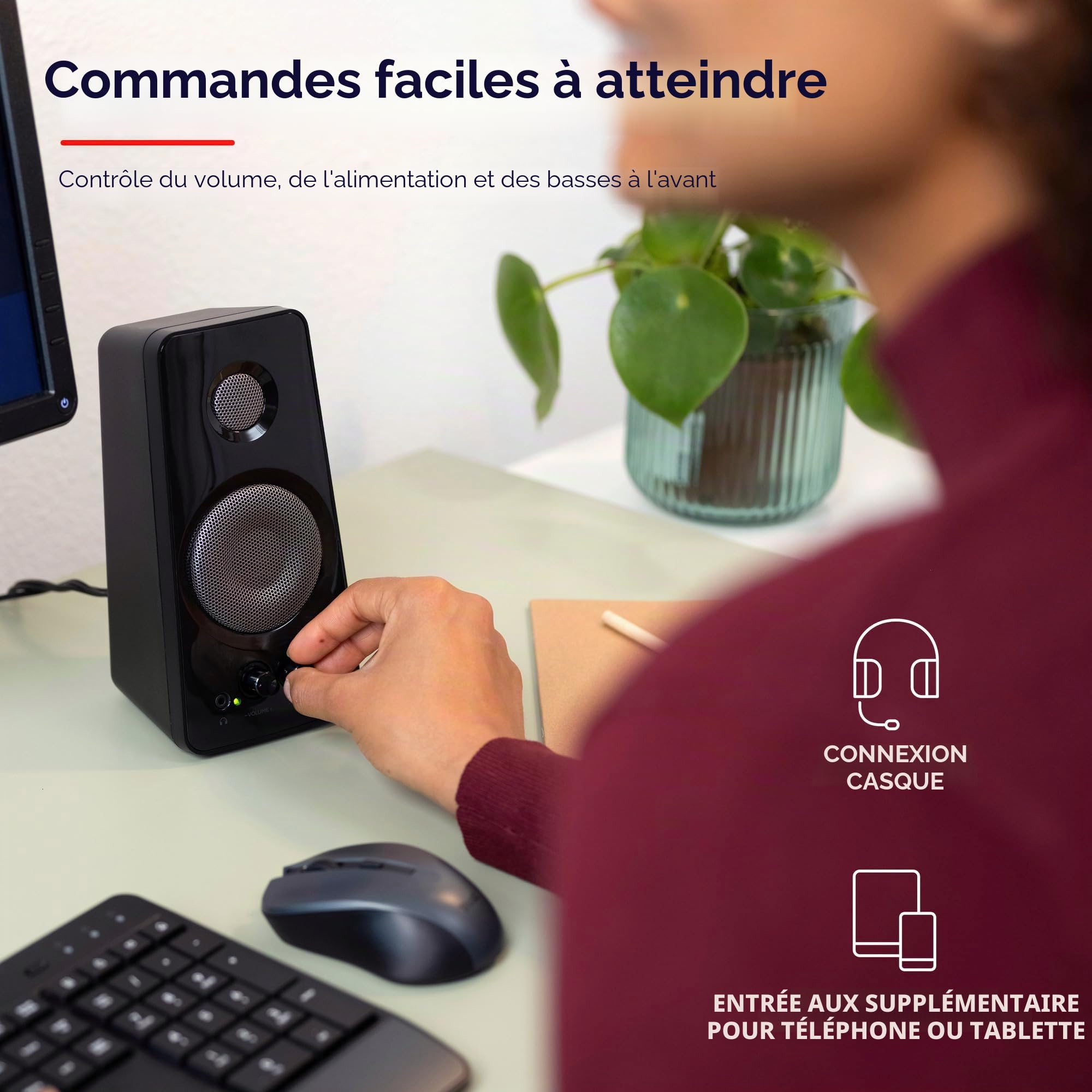 Trust Tytan Enceinte PC 2.0 36 Watt Jack 3.5 mm Alimentation USB Noir