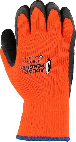 Miniatura 8 de Majestic Polar Penguin 3396HY - Guantes de palma recubiertos de látex verde amarillo